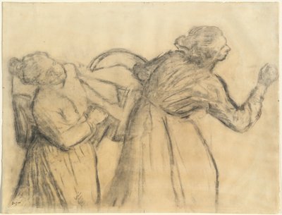 Praczka niosąca bieliznę, c. 18851895. autorstwa Edgar Degas