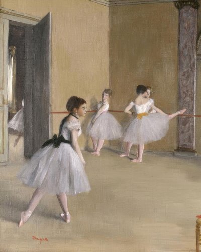 Sala taneczna w Operze na rue Le Peletier autorstwa Edgar Degas