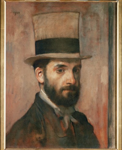 Leon Bonnat, malarz (olej na płótnie) autorstwa Edgar Degas