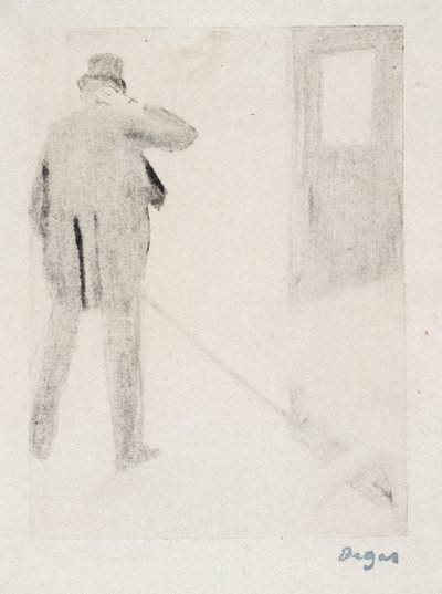 Ludovic Halévy za kulisami, ok. 1880-83 (monotypia) autorstwa Edgar Degas