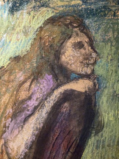Madame Alexis Rouart i jej dzieci (szczegół) (ok. 1905). Edgar Degas (1834-1917). Pastel i węgiel na kalce technicznej naklejony w całości na tekturę. Musee des Beaux-Arts de la Ville de Paris, Petite Palais. autorstwa Edgar Degas