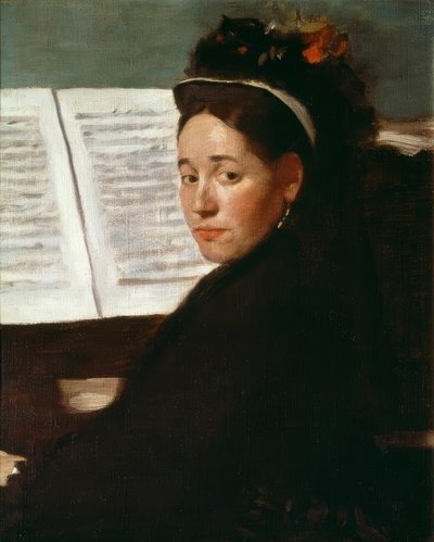 Panna Dihau przy fortepianie autorstwa Edgar Degas