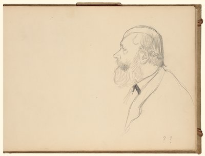 Mężczyzna z profilu autorstwa Edgar Degas