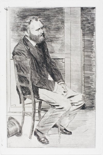 Manet w pozycji siedzącej, zwrócony w prawo autorstwa Edgar Degas