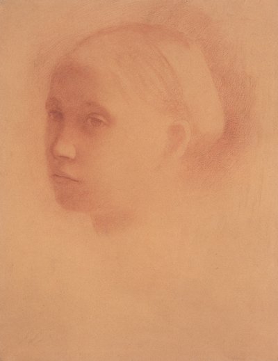 Marguerite Degas jako dziecko, ok. 1854 (sangwina na papierze) autorstwa Edgar Degas