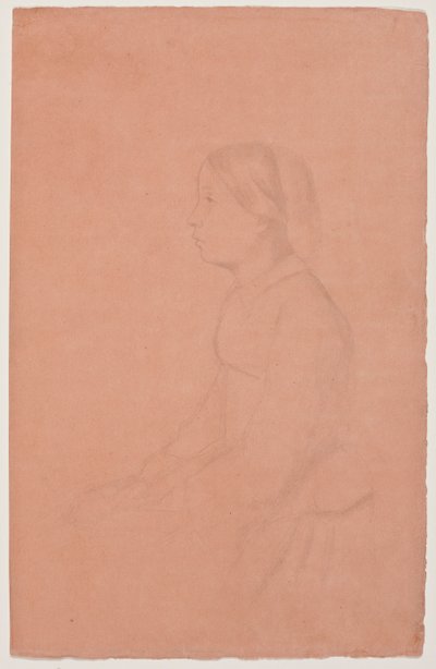 Marguerite de Gas, 185354 (grafitowy ołówek na papierze koralowym) autorstwa Edgar Degas