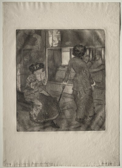 Mary Cassatt w Luwrze: Galeria Etrusków autorstwa Edgar Degas