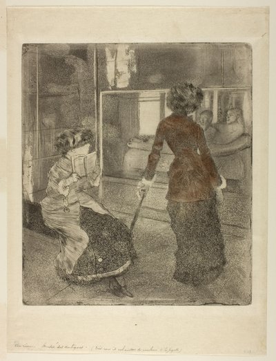 Mary Cassatt w Luwrze: Galeria Etruska autorstwa Edgar Degas