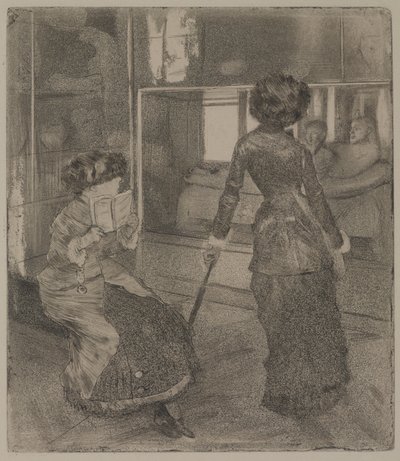 Mary Cassatt w Luwrze: Galeria Etrusków autorstwa Edgar Degas