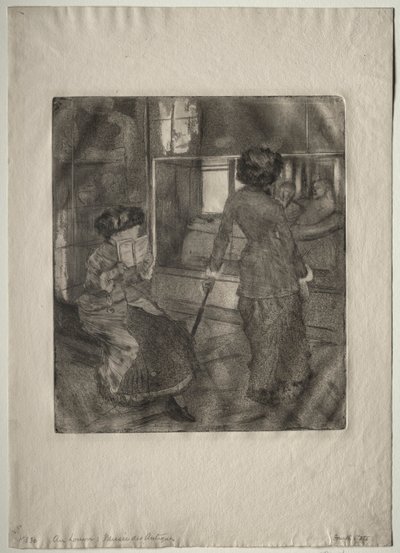 Mary Cassatt w Luwrze: Galeria Etrusków, 1879-1880. autorstwa Edgar Degas