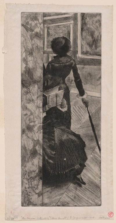 Mary Cassatt w Galerii Obrazów w Luwrze autorstwa Edgar Degas