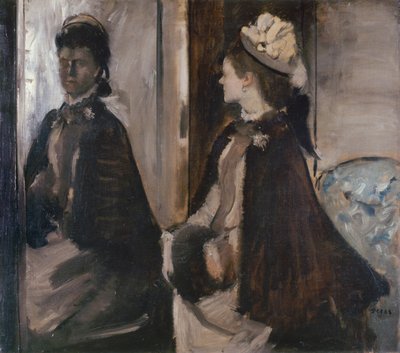 Pani Jeantaud w lustrze, ok. 1930 r. 1875 autorstwa Edgar Degas