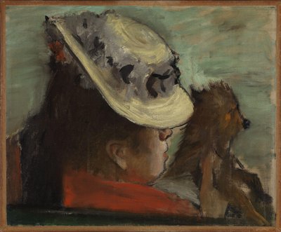 Norweski Bokmål:  Dame med hund Dama z psem autorstwa Edgar Degas