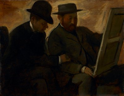 Paul Lafond i Alphonse Cherfils badają obraz autorstwa Edgar Degas