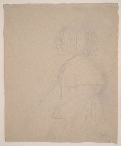 Portret Giulii Bellelli, 1858-9 (grafit) autorstwa Edgar Degas