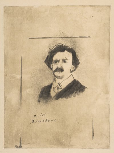 Portret ulubieńca kardynała Virginie, ilustracja aktora Crochard dla La Fami..., ca. 1880. autorstwa Edgar Degas