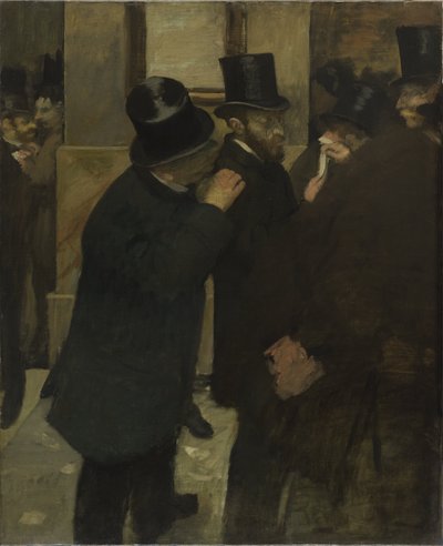 Portrety na giełdzie autorstwa Edgar Degas
