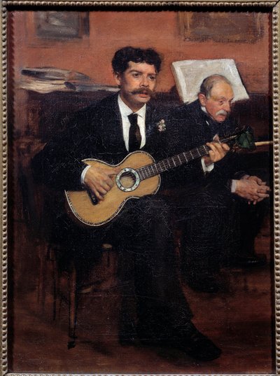 Portrety Lorenza Pagansa (1838-1883) hiszpańskiego tenora i Augustusa De Gasa (1807-1874) ojca artysty. Obraz Edgara Degasa (1834-1917) autorstwa Edgar Degas