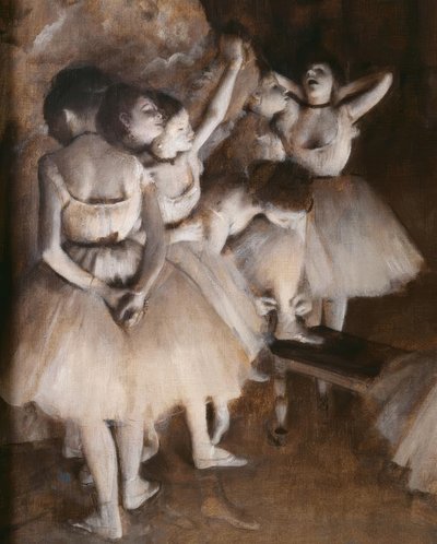 Próba baletu na scenie autorstwa Edgar Degas