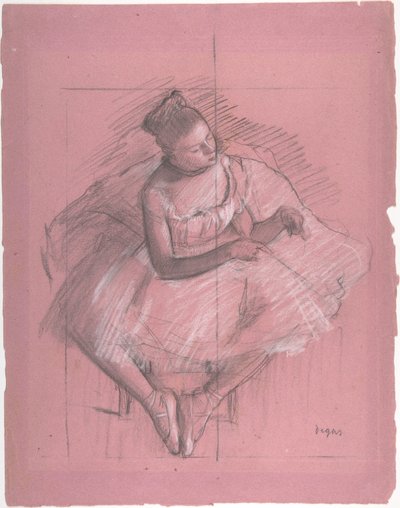 Siedząca tancerka autorstwa Edgar Degas
