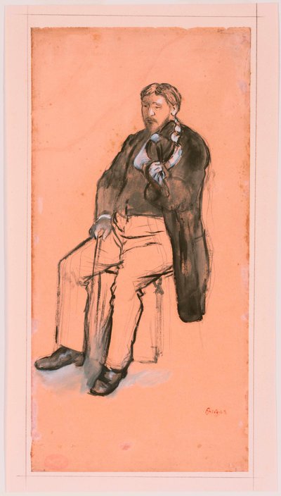 Sitzender Geigenspieler autorstwa Edgar Degas