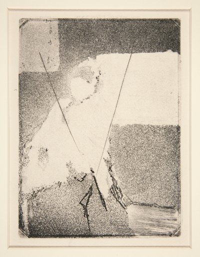 Siedząca kobieta w masce i szalu autorstwa Edgar Degas