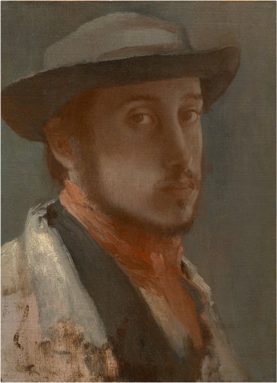 Autoportret, ok. 1858 autorstwa Edgar Degas