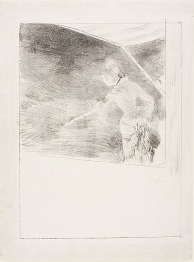 Piosenkarz na koncercie w kawiarni autorstwa Edgar Degas