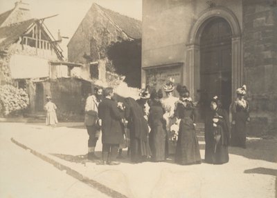 Scena uliczna, La-Queue-en-Brie Val-de-Marne, ca. 1896. autorstwa Edgar Degas