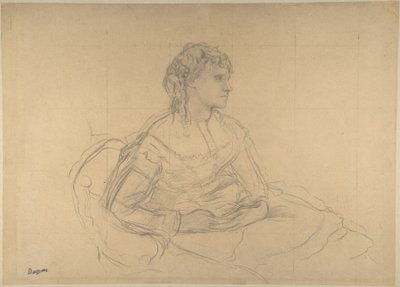 Studium do „Madame Théodore Gobillard” (Yves Morisot) autorstwa Edgar Degas