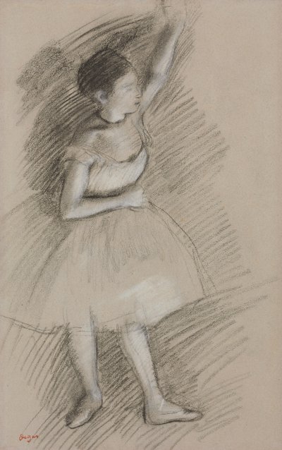 Studium tancerza; Studium tancerki, 1873-1874 autorstwa Edgar Degas