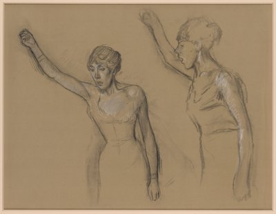 Studium piosenkarza autorstwa Edgar Degas
