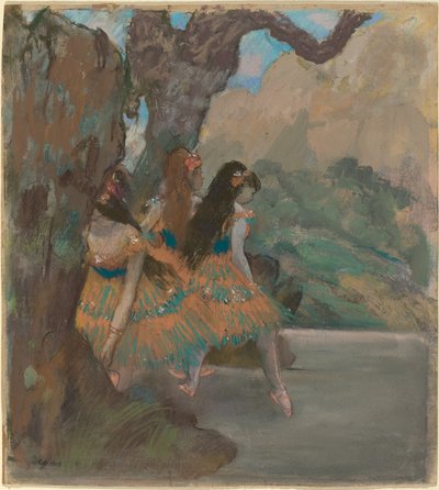 Tancerze baletowi, ok. 1877 (pastel i gwasz na monotypie) autorstwa Edgar Degas