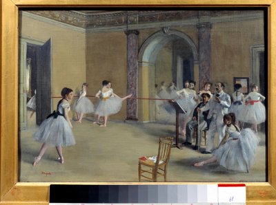 Foyer Taneczne w Operze Rue Le Peletier autorstwa Edgar Degas
