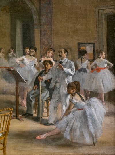 Lecon tańca (szczegół). 1872. Olej na płótnie. autorstwa Edgar Degas