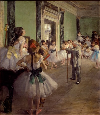 Lekcja tańca autorstwa Edgar Degas