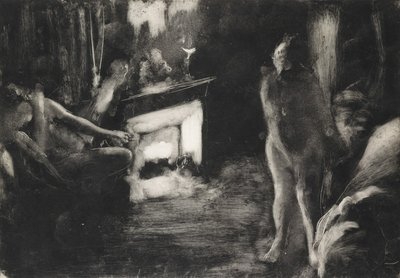 Kominek, ca. 1876-77. autorstwa Edgar Degas