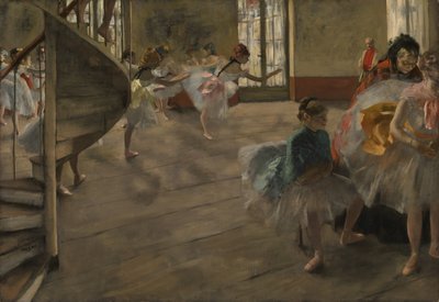 Próba, ok. 1877 (olej na płótnie) autorstwa Edgar Degas