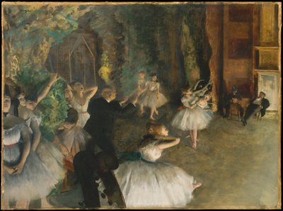 Próba baletowa na scenie autorstwa Edgar Degas