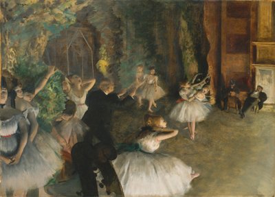 Próba baletu na scenie, ok. 1878-79 autorstwa Edgar Degas