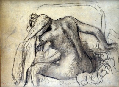 Rysunek toalety Edgara Degasa (1834-1917) XIX-wieczny Paryż, Luwr autorstwa Edgar Degas