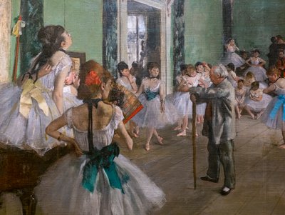 Zajęcia taneczne (szczegóły). Początek 1873, koniec 1875-1876. Olej na płótnie. autorstwa Edgar Degas