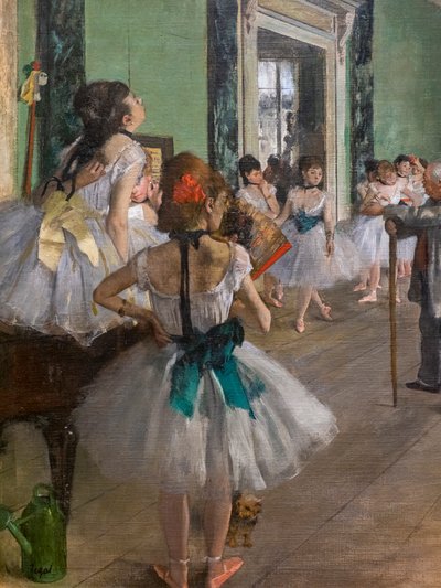 Zajęcia taneczne (szczegóły). Początek 1873, koniec 1875-1876. Olej na płótnie. autorstwa Edgar Degas