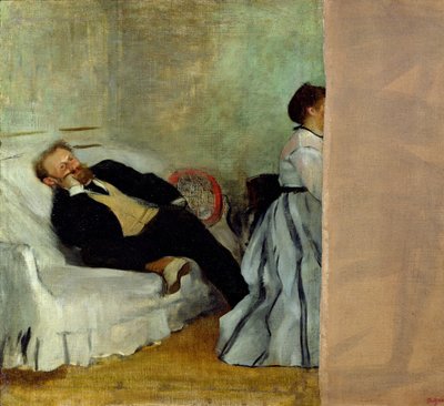 Malarz Edouard Manet z żoną Suzanne autorstwa Edgar Degas
