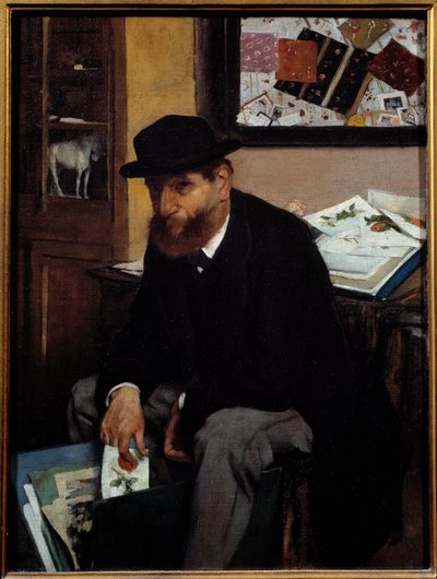 Miłośnik druku autorstwa Edgar Degas