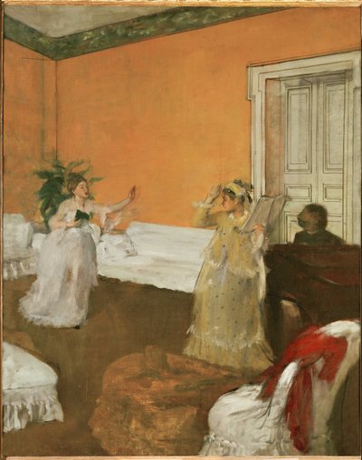 Próba piosenki (olej na płótnie) autorstwa Edgar Degas