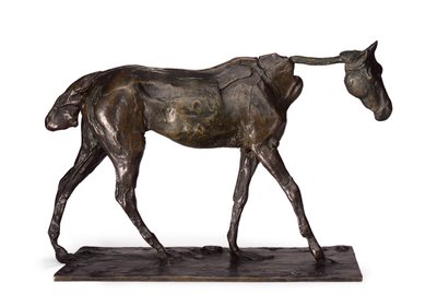 Koń pełnej krwi angielskiej, chodzący; Chodzenie na koniu pełnej krwi autorstwa Edgar Degas