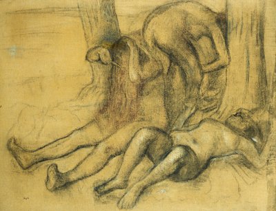 Trzech kąpiących się pod drzewem; Trzech kąpiących się pod drzewem, ok. 1894 r. autorstwa Edgar Degas