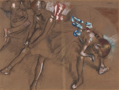Trzech Tancerzy Odpoczywających, ok.1880 autorstwa Edgar Degas