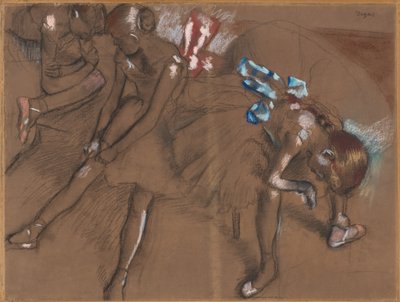 Trzech Tancerzy Odpoczywających, ok. godz. 1880. autorstwa Edgar Degas